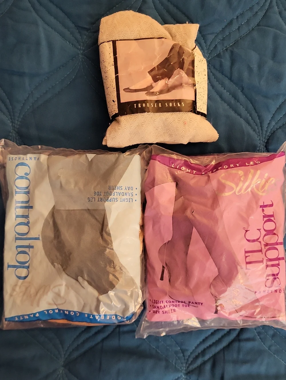 Mixed Packaged Hosiery Lot - Sheer Tights in Pink, Blue, Black, Royal NEW MIX SZ